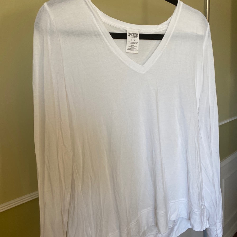 PINK Victoria’s Secret V neck long sleeve!